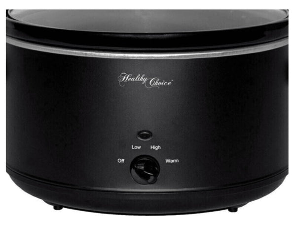 Healthy Choice 8L 300W Large Non Stick Slow Cooker Glass Lid w/ Ceramic Bowl/Pot - Sydney Electronics