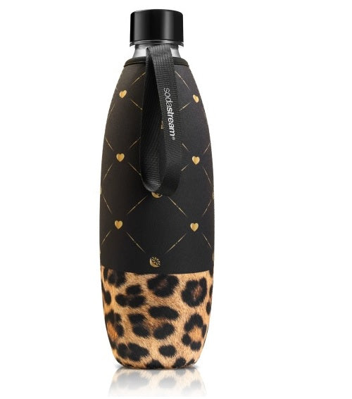 SodaStream Insulated Bottle Sleeve Cover with/ Convenient Carry Loop - Leopard