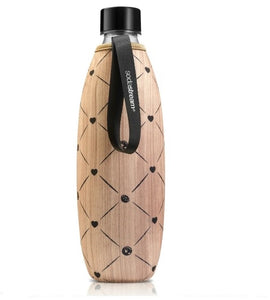SodaStream Insulated Bottle Sleeve Cover with/ Convenient Carry Loop - Wood