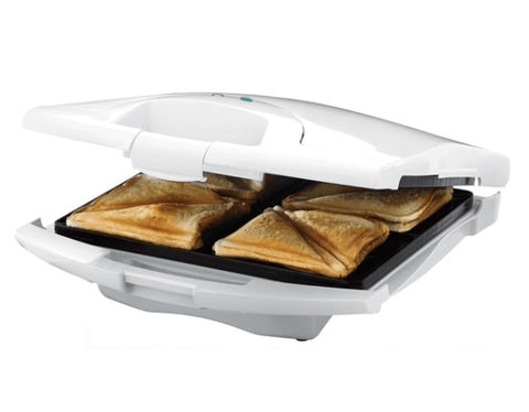 Tiffany 1500W Non Stick 4 Slice White Electric Sandwich Press Maker Bread/Jaffle - Sydney Electronics