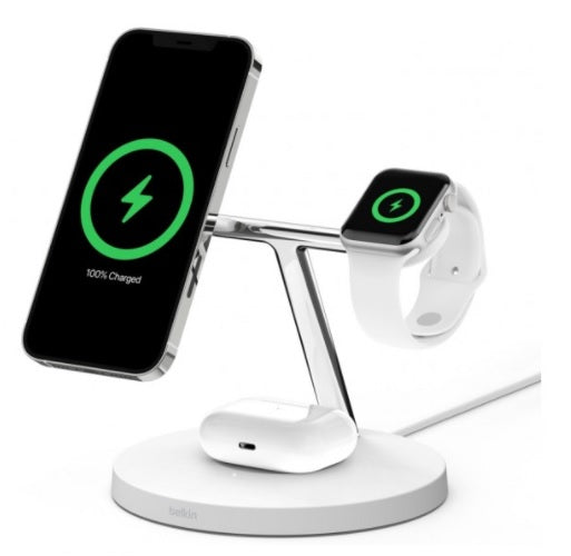 Belkin 15W Magsafe 3 in 1 Magnetic Wireless Charger For iPhone/Watch/ AirPod