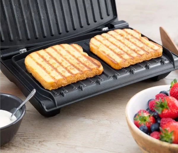 George Foreman Family Steel Grill/ Removable Drip Tray/ Non- Stick Plates