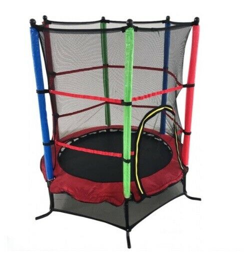 Orbit Junior Kids Trampoline with Safety Surround Net 135cm- Kids Fun