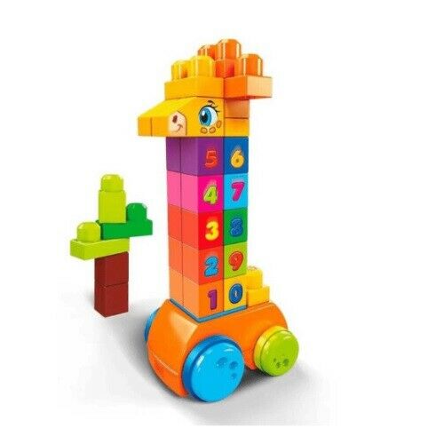 Fisher Price Mega Bloks 30-Piece Count 'N Bounce Giraffe Toy Building Blocks - Sydney Electronics