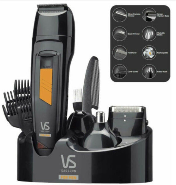 VS Sassoon Rechargeable Cordless Hair Beard Body Trimmer Shaver Groomer-VSM7056A - Sydney Electronics