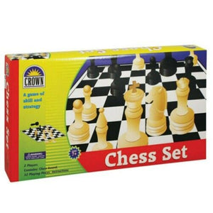 Crown Classic Chessboard Portable Board Game Chess Set Board Strategy/ Fun - Sydney Electronics