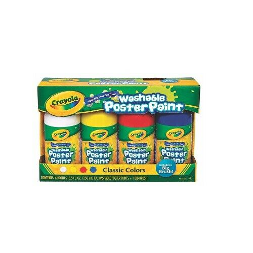 Crayola Paint-A-Pack Classic Colours Washable Painting/ Great For Kids School - Sydney Electronics