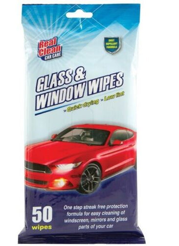 Real Clean 50PK Car Care Glass and Window Wipes- Perfect For A Quick Clean - Sydney Electronics