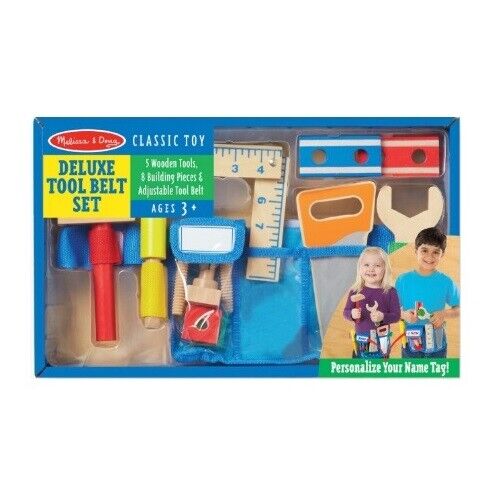 Melissa & Doug Deluxe Tool Belt Set Construction Pretend Play- Great For Kids