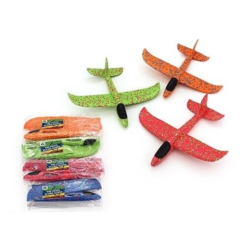 3PK Kids Giant Foam Glider Plane 37cm Outdoor Flying Toy Pretend Play-Park/ Home