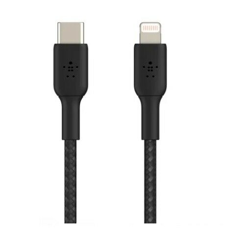 Belkin BoostCharge 2M USB-C to Lightning Cable Braided Cord for iPhone 12 /iPad - Sydney Electronics