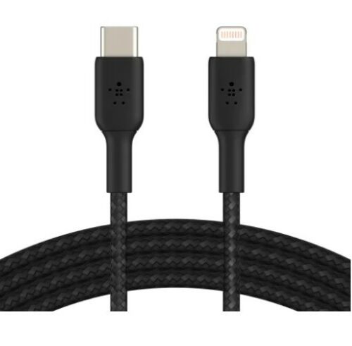 Belkin BoostCharge 2M USB-C to Lightning Cable Braided Cord for iPhone 12 /iPad - Sydney Electronics