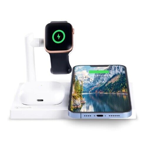 Bonelk 3 In 1 Wireless Charging Dock Charger For iPhone/ Apple Watch/ Airpods