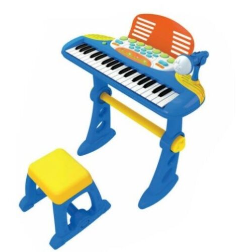 Lenoxx Kids 37 Key Electronic Keyboard Organ Piano Toy w/ Microphone Music Play- Blue - Sydney Electronics