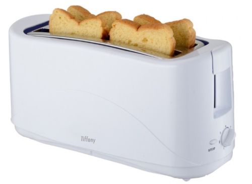 Tiffany 4 Slice White Toaster w/ 7 Toast Settings/ Cool Touch Exterior- TTW4 - Sydney Electronics