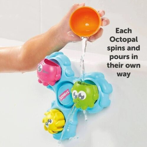 Tomy Toomies Octopals Spin & Splash Water Toys Bath Baby Shower Toddler Fun 12m+