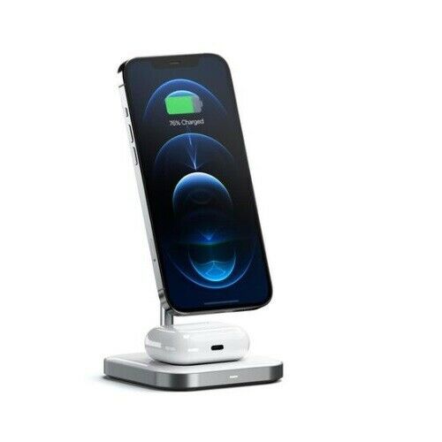 Satechi Magnetic 2-in-1 Wireless Charging Stand Charger- LED Indicator Light