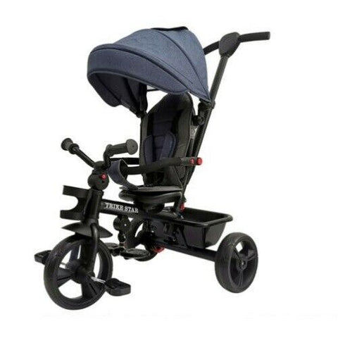 Trike Star Ride On Push Tricycle Toy Toddler 18m + w/ Parental Handle/ Basket - Sydney Electronics