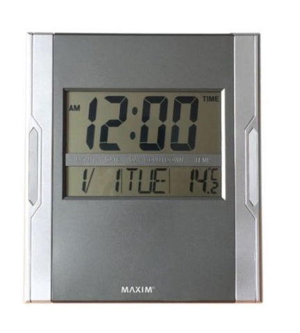 Maxim LED Digital Wall Clock Calendar/Temperature/Alarm/Snooze Home Office Decor - Sydney Electronics